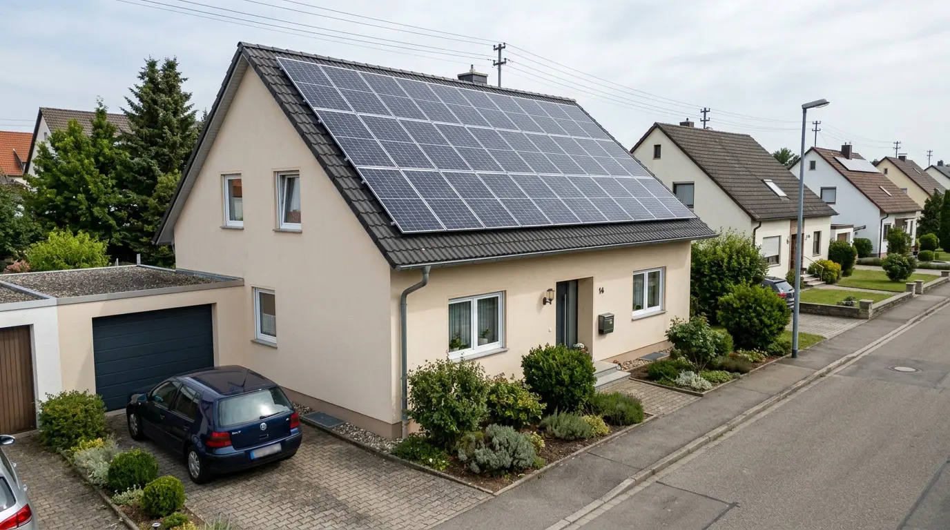 Photovoltaikanlage auf einem Dach in Berlin und Brandenburg